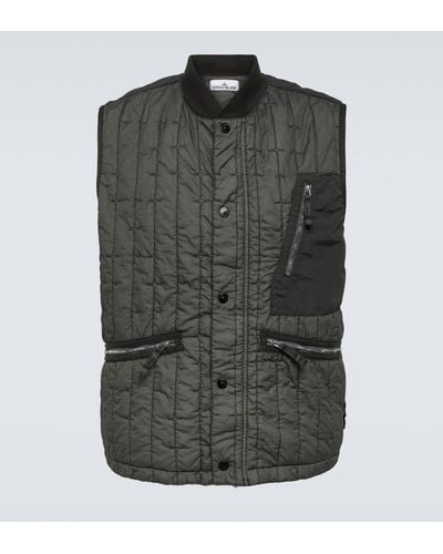Stone Island Compass Quilted Vest - Green