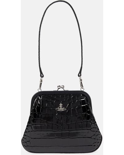 Vivienne Westwood Croc-effect Leather Tote Bag - Black