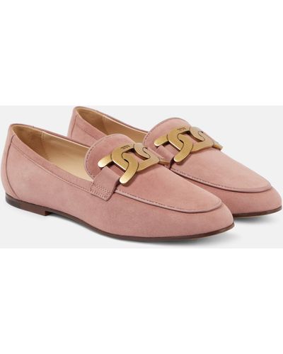 Tod's Kate Suede Loafers - Pink