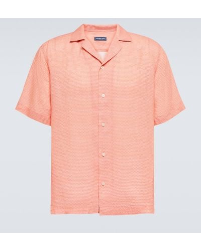 Frescobol Carioca Roberto Bola De Praia Linen Shirt - Pink