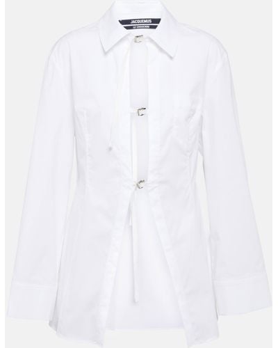 Jacquemus La Chemise Lavior Cotton-blend Shirt - White