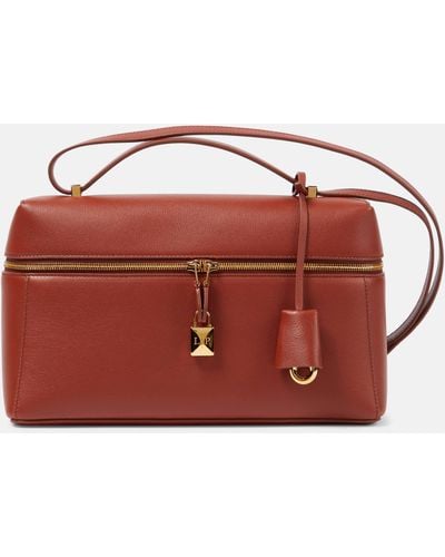 Loro Piana Extra L27 Leather Shoulder Bag - Red