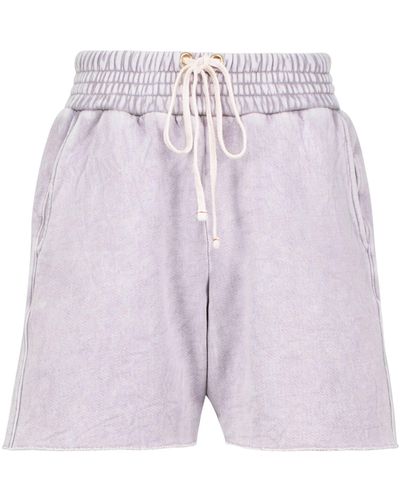 Les Tien Cotton Fleece Shorts - Purple