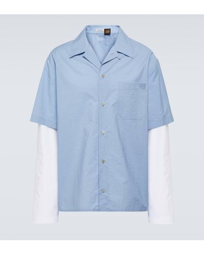 Loewe Paula's Ibiza Cotton-blend Bowling Shirt - Blue