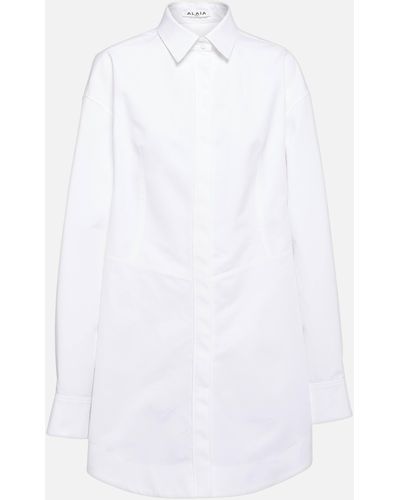 Alaïa Cotton Poplin Shirt - White