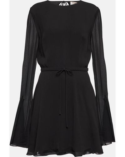 Saint Laurent Draped Minidress - Black
