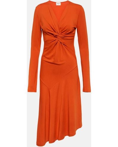 Isabel Marant Lania Jersey Midi Dress - Orange