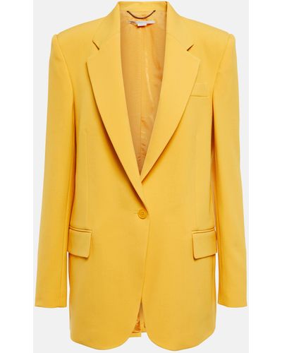 Stella McCartney Wool-blend Single-breasted Blazer - Yellow