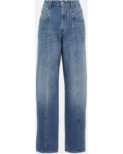 Isabel Marant Vetan High-rise Wide-leg Jeans - Blue