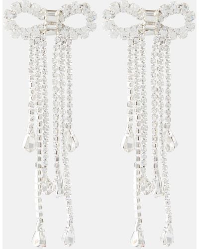 Rebecca Vallance Mariella Crystal-embellished Drop Earrings - White