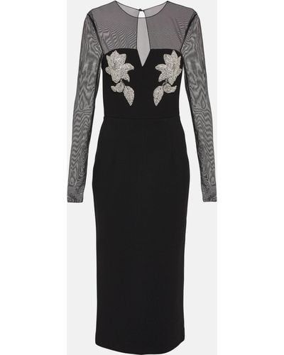 Rebecca Vallance Ginevra Embellished Midi Dress - Black