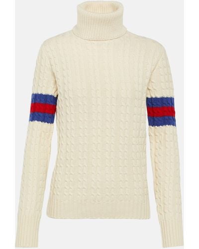 Gucci Wool And Cashmere Turtleneck Sweater - White