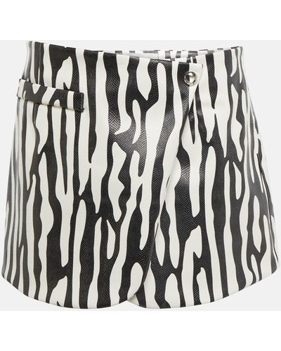 Coperni Zebra-print Warp Miniskirt - Black