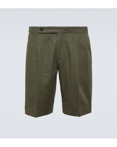 Incotex Linen Shorts - Green