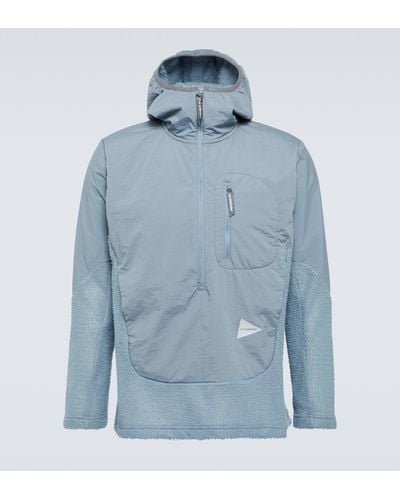 and wander Technical Hoodie - Blue