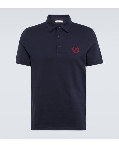 Valentino Vlogo Cotton Polo T-shirt - Blue