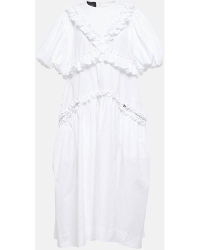 Simone Rocha Cotton Midi Dress - White