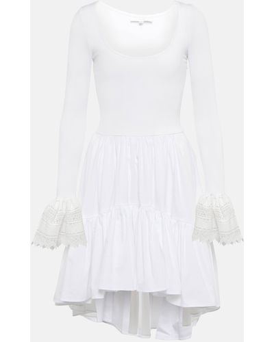 Caroline Constas Maise Jersey Minidress - White
