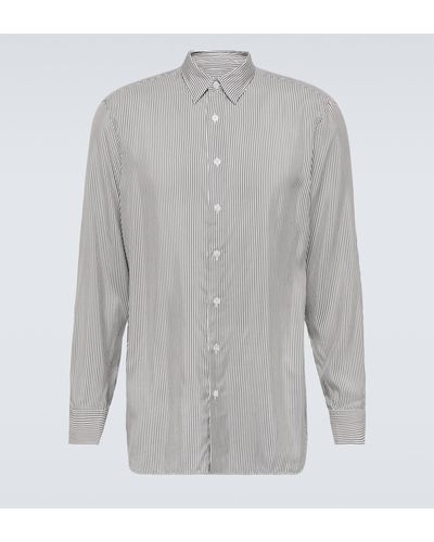 Lardini Pinstripe Shirt - Grey