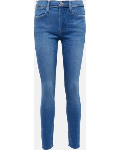 FRAME Le High Skinny Raw After Jeans - Blue