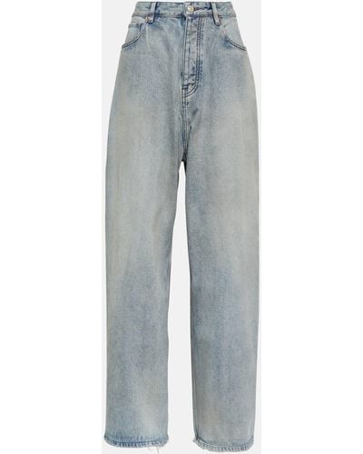 Balenciaga Mid-rise Wide-leg Jeans - Blue