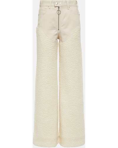 CORDOVA Kozzy High-rise Faux-shearling Straight Pants - Natural
