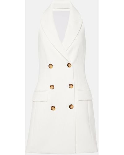 Veronica Beard Claridge Cotton-blend Blazer Dress - White