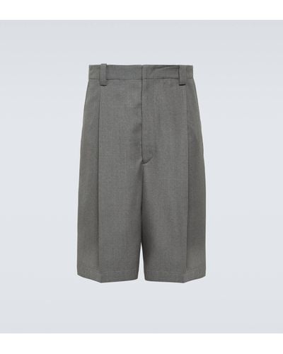 Jacquemus Le Bermuda Salti Virgin Wool Bermuda Shorts - Grey