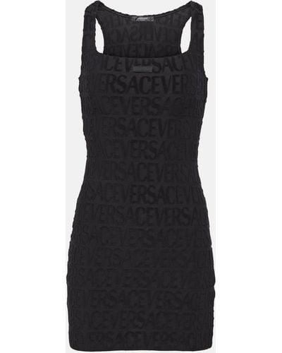 Versace Allover Minidress - Black