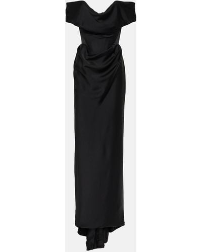 Vivienne Westwood Nova Cocotte Crepe Satin Gown - Black