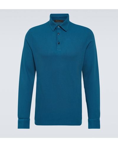 Loro Piana Cotton Polo Sweater - Blue