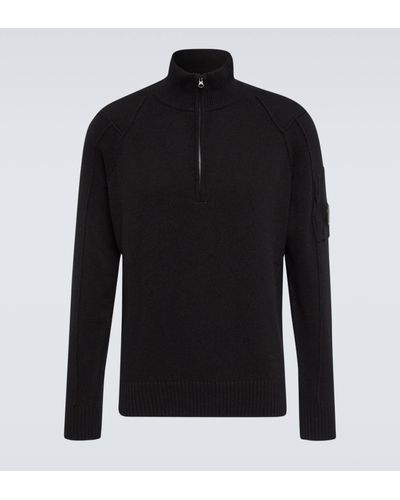 C.P. Company Wool-blend Sweater - Black