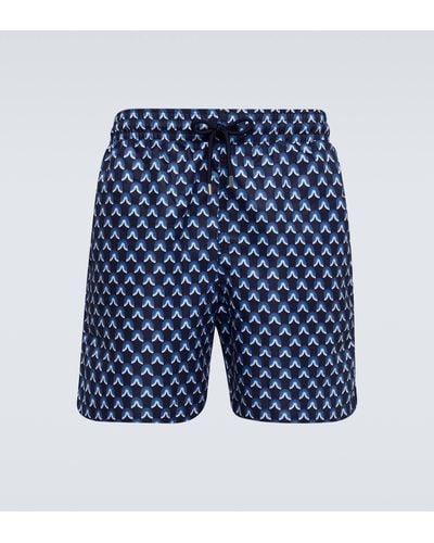 Derek Rose Maui 58 Printed Swim Shorts - Blue