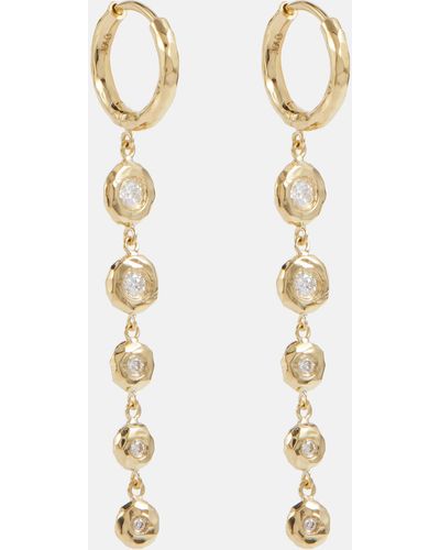 Octavia Elizabeth Charmed Micro Gabby 18kt Gold Earrings With Diamonds - Metallic