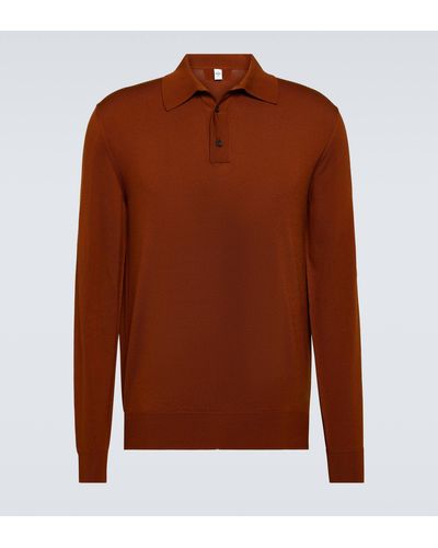 Berluti Leather-trimmed Wool Sweater - Brown