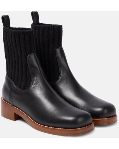 Gabriela Hearst Hobbes Leather Chelsea Boots - Black