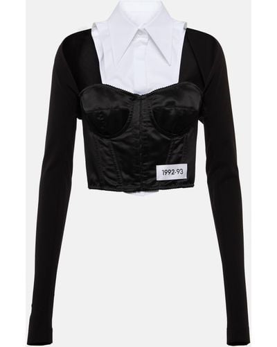 Dolce & Gabbana Layered-Shirt Corset - Black