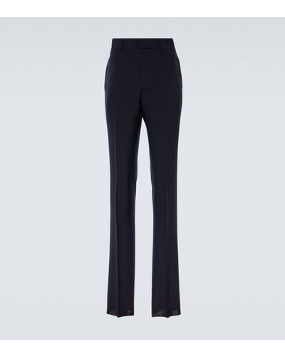 Givenchy Wool Slim Pants - Blue