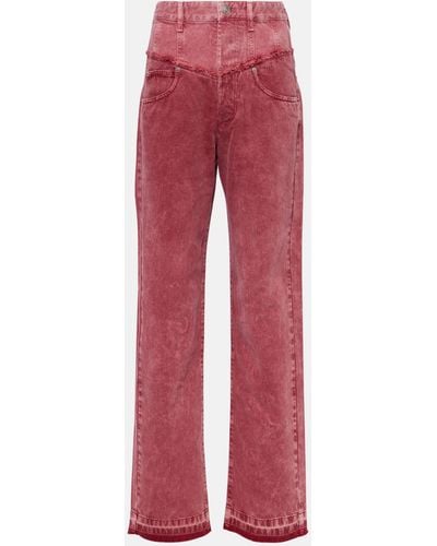Isabel Marant Noemie Straight-leg Jeans - Red