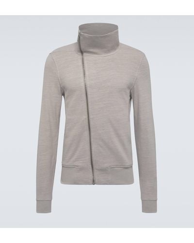 Rick Owens Asymmetric Cotton Sweatshirt Jersey - Grey
