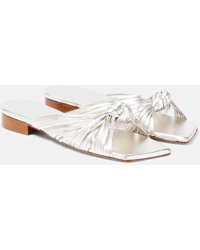 Souliers Martinez Feston Leather Sandals - White