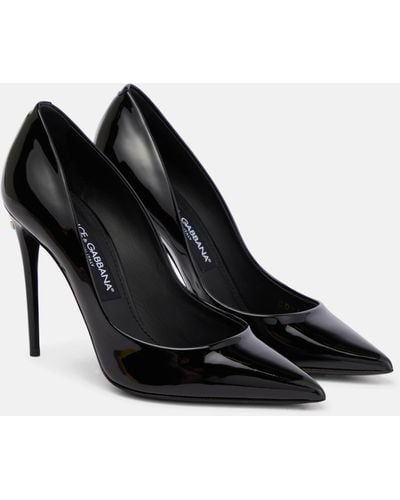 Dolce & Gabbana Cardinale 105 Patent Leather Pumps - Black