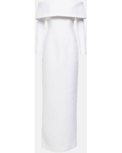 Emilia Wickstead Stephania Off-shoulder Crepe Maxi Dress - White