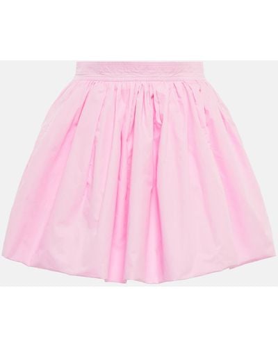 Patou High-rise Cotton Miniskirt - Pink