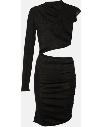 Isabel Marant Polly Cutout Wool Minidress - Black