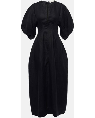 Faithfull The Brand Soleil Linen Maxi Dress - Black