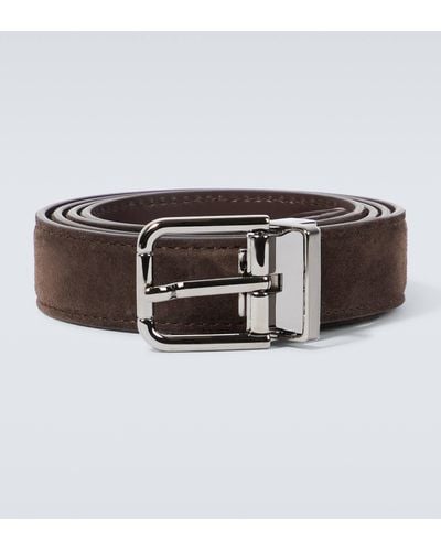 Dolce & Gabbana 25mm Suede Belt - Brown