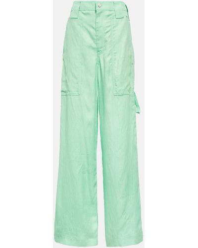 Stella McCartney High-rise Wide-leg Pants - Green