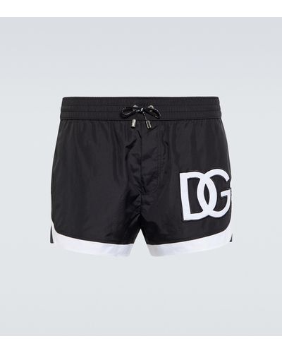 Dolce & Gabbana Logo Swim Shorts - Black