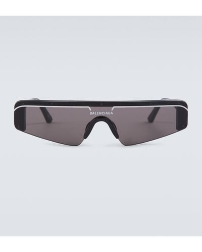 Balenciaga Ski Rectangle Sunglasses - Grey